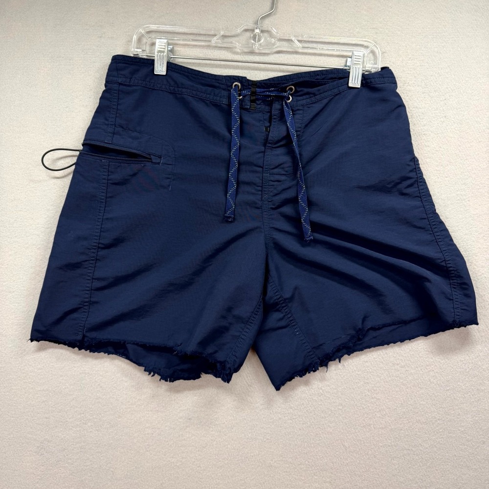 Patagonia Board Shorts Men 31 Blue Nylon Swimwear Beach Surfing Coastal Cut Off